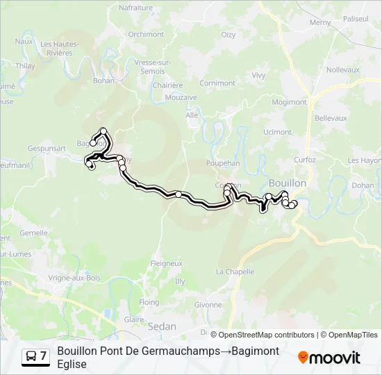 7 Bus Line Map