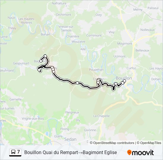 7 bus Line Map