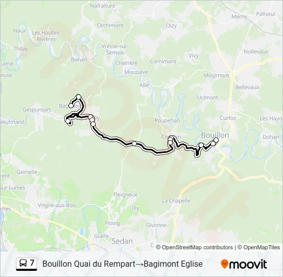 7 Bus Line Map