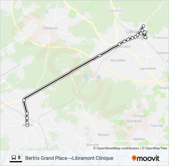 8 Bus Line Map