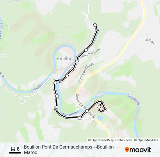 8 Bus Line Map