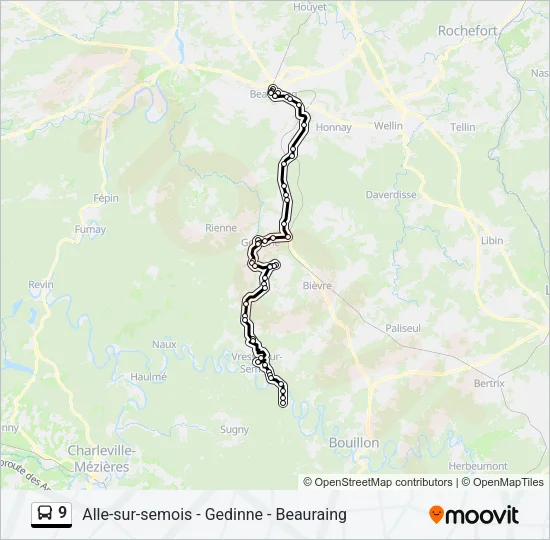 9 Bus Line Map