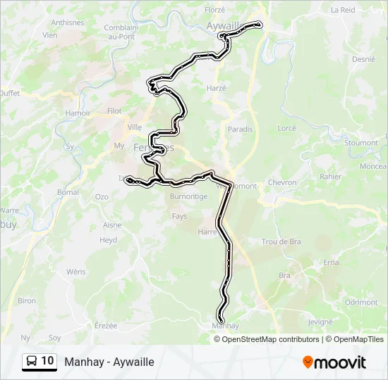 10 Bus Line Map