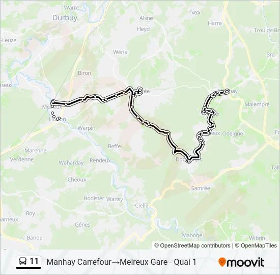 11 Bus Line Map