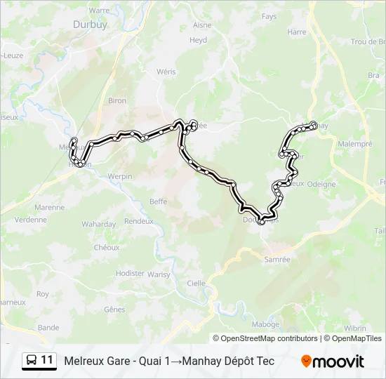 11 Bus Line Map
