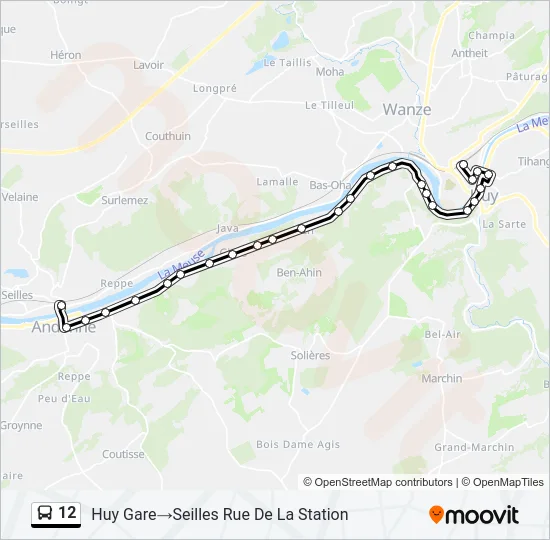 12 Bus Line Map