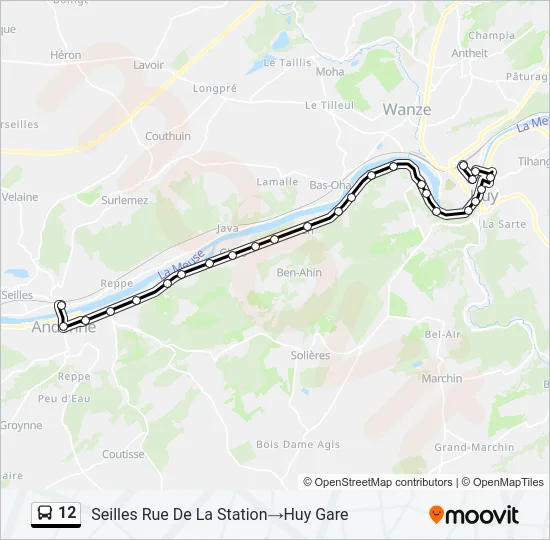 12 Bus Line Map