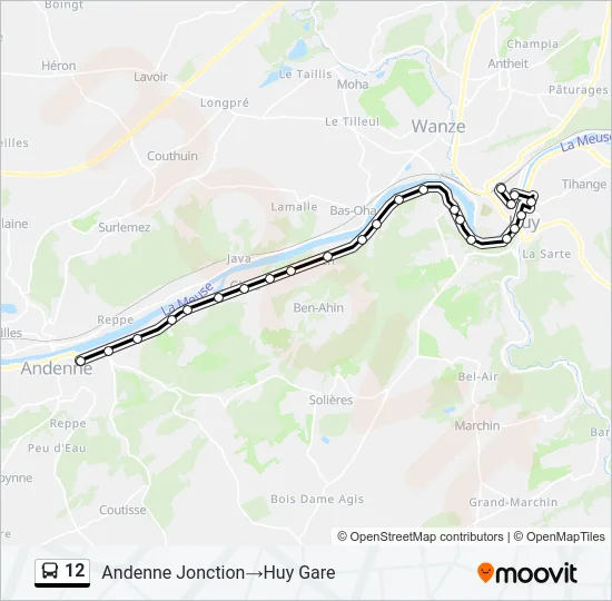 12 Bus Line Map