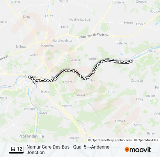 12 Bus Line Map