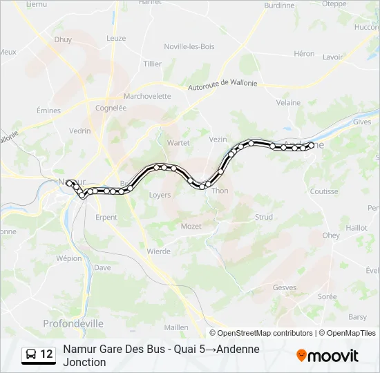 12 Bus Line Map
