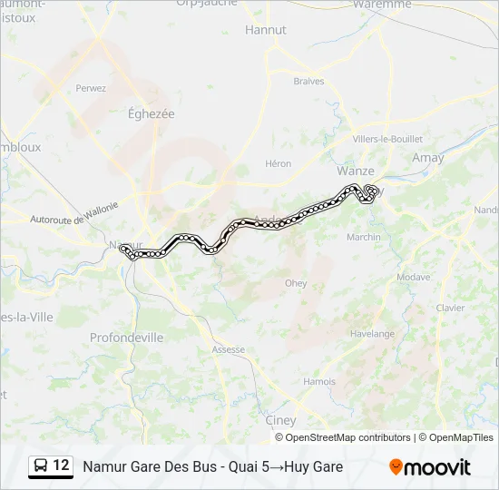 12 Bus Line Map