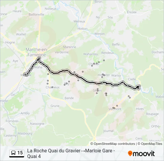 15 Bus Line Map