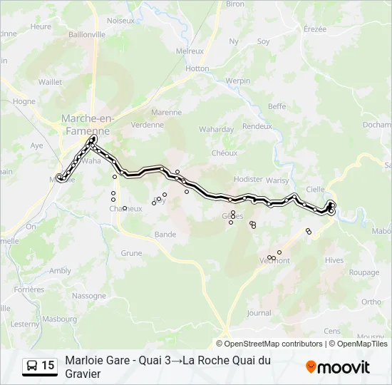 15 Bus Line Map