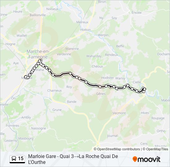 15 bus Line Map