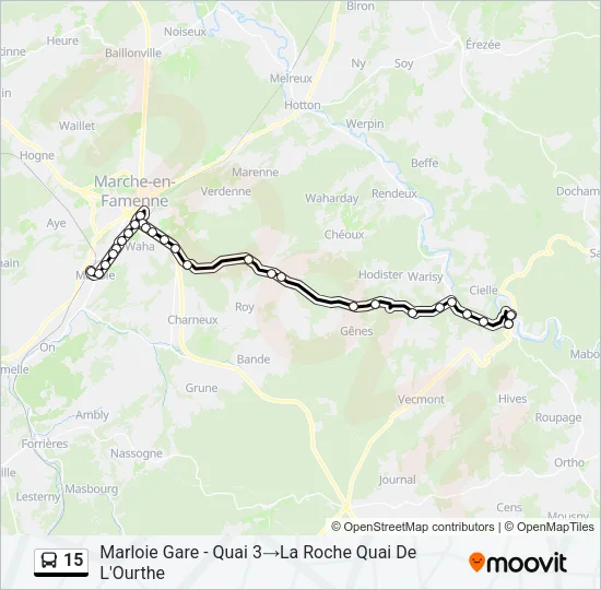 15 Bus Line Map