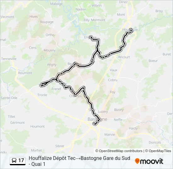 17 Bus Line Map