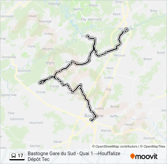 17 Bus Line Map