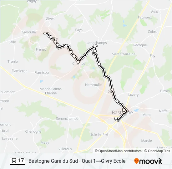 17 Bus Line Map