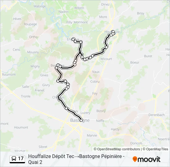 17 Bus Line Map