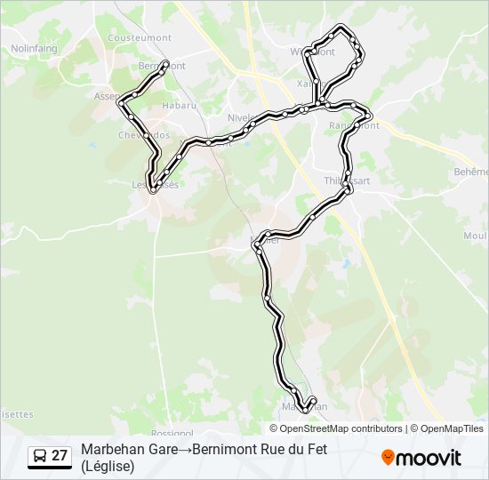 27 bus Line Map