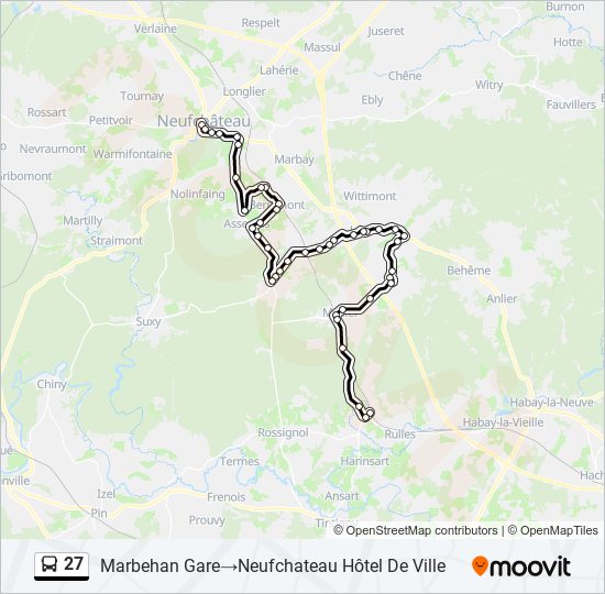 27 bus Line Map