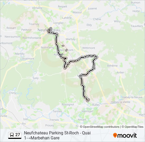 27 bus Line Map