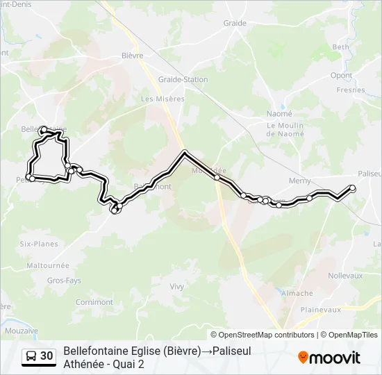 30 Bus Line Map