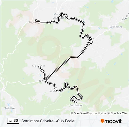 30 Bus Line Map