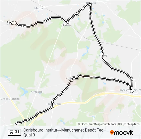 31 Bus Line Map