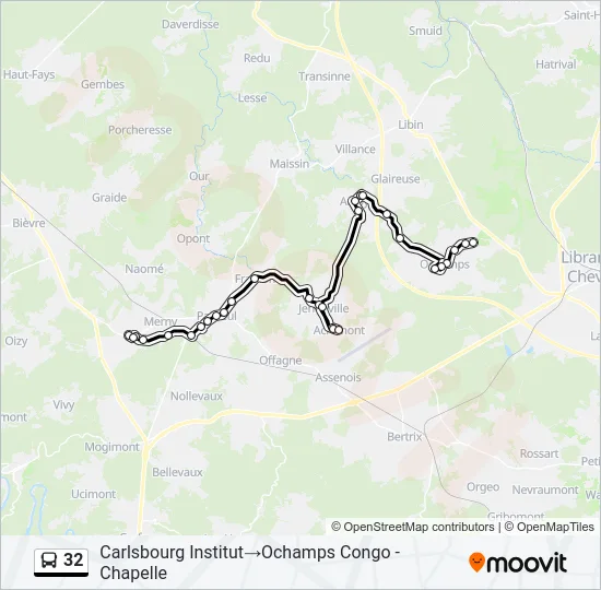 32 Bus Line Map