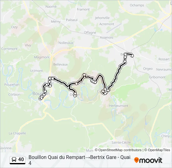40 Bus Line Map