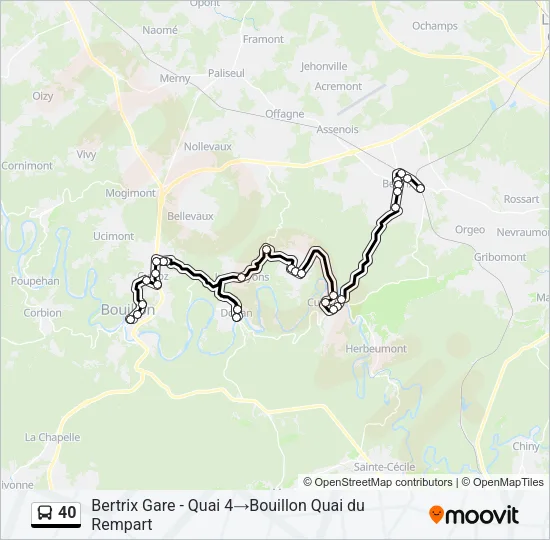 40 Bus Line Map