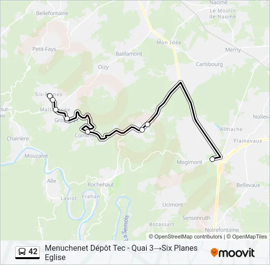 42 Bus Line Map