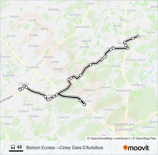48 Bus Line Map