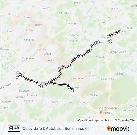 48 Bus Line Map