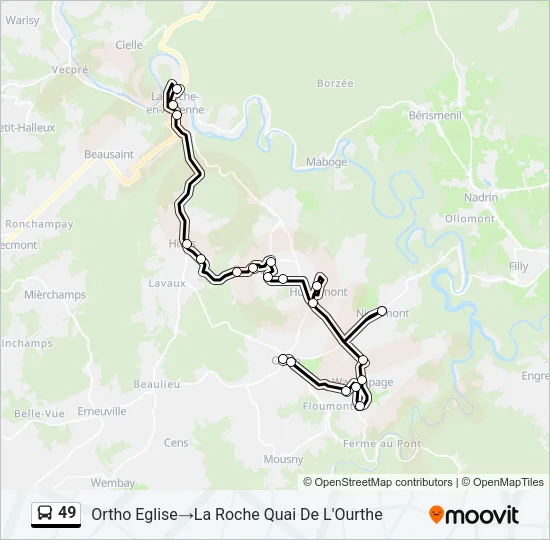 49 Bus Line Map