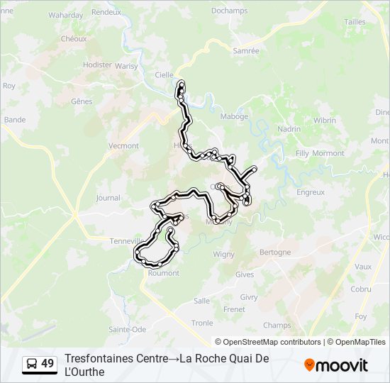 49 bus Line Map