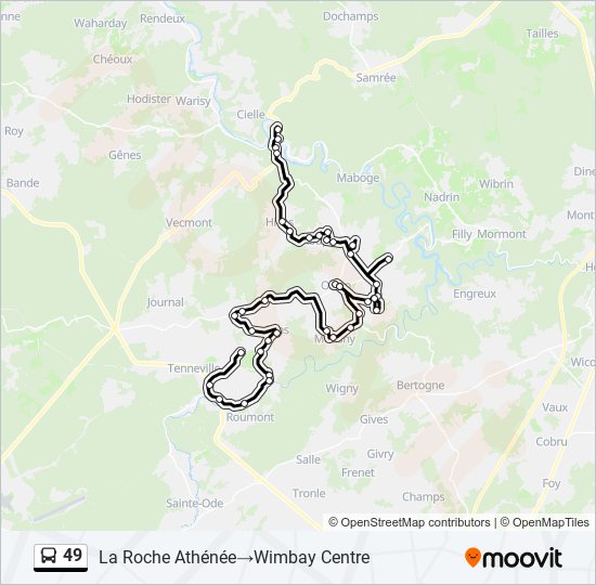 49 bus Line Map