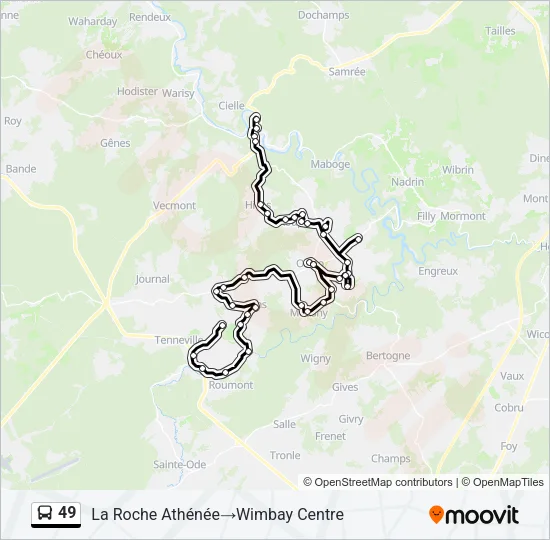 49 Bus Line Map