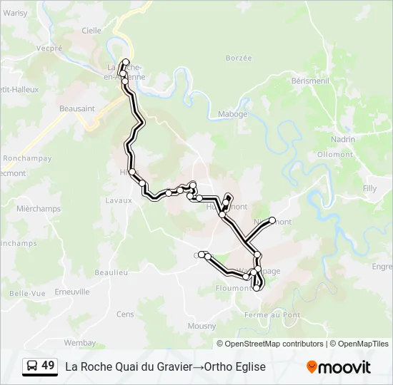 49 Bus Line Map