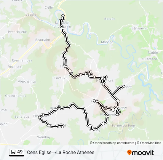 49 Bus Line Map