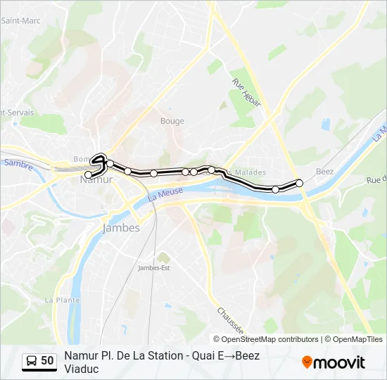 50 Bus Line Map