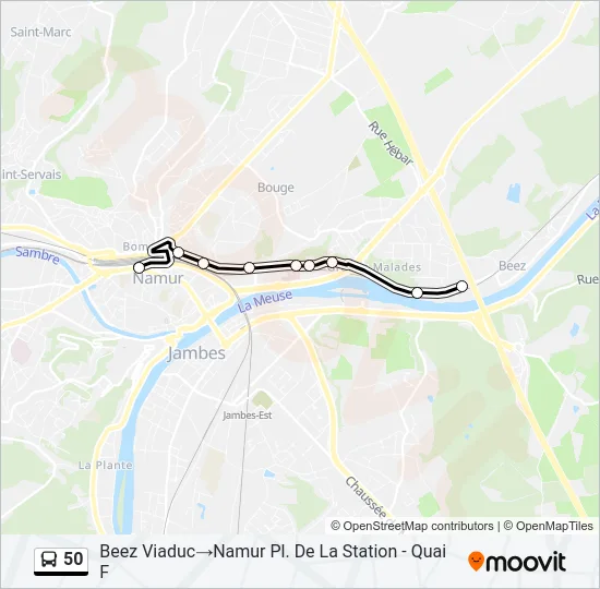 50 Bus Line Map