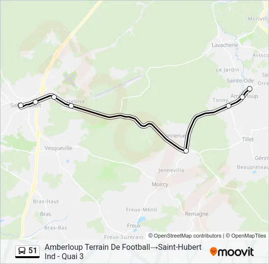 51 Bus Line Map