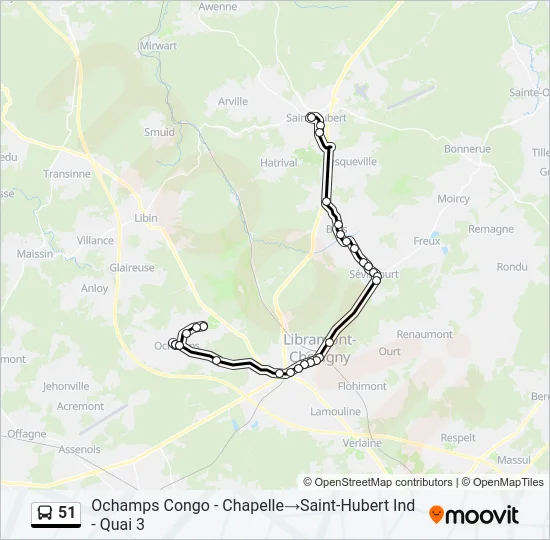 51 Bus Line Map