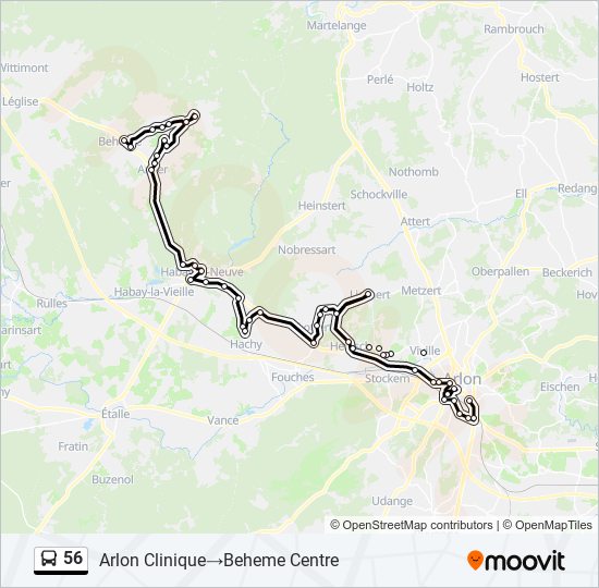 56 bus Line Map