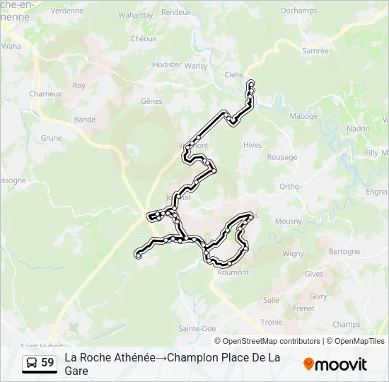 59 Bus Line Map