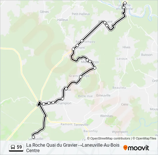 59 Bus Line Map