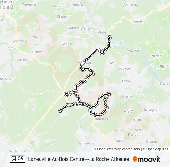 59 Bus Line Map