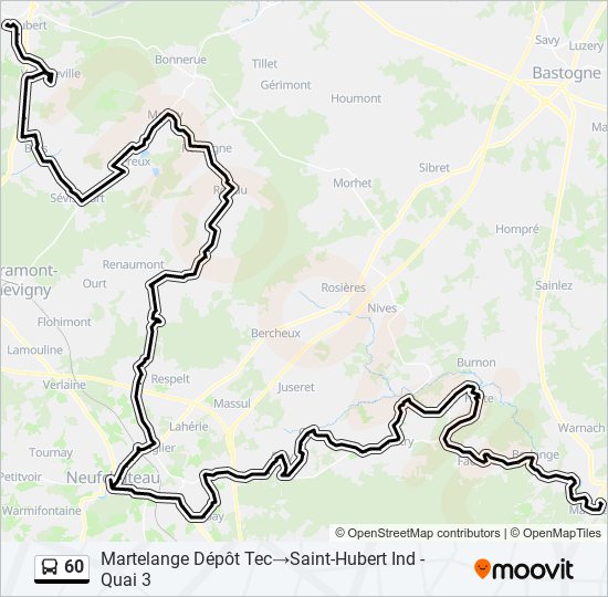 60 bus Line Map